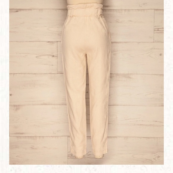 Petite garçon 1861 cream linen trousers high waist size s - Picture 7 of 10
